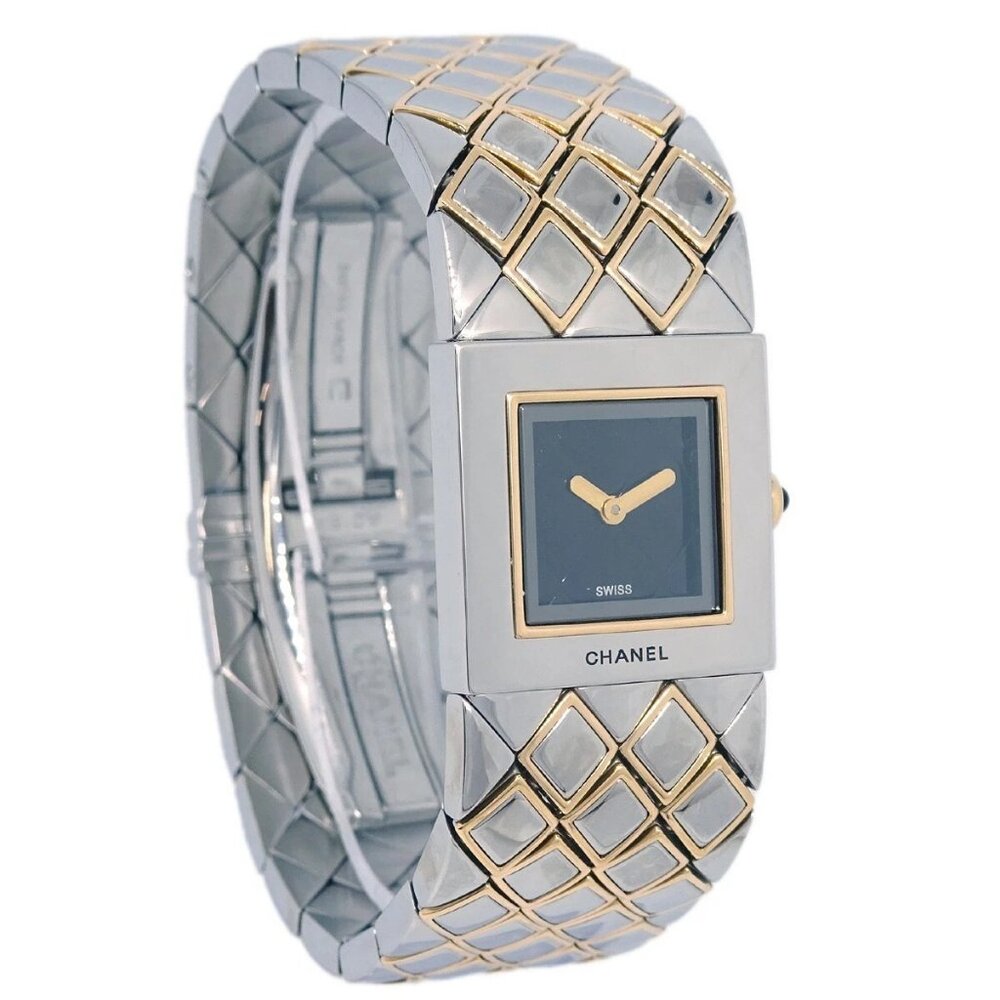 Chanel Matelasse Quartz Watch SS 18KYG V.H.60794 113949